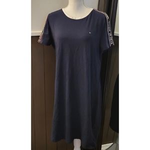 Women's Tommy Hilfiger Logo Lined Sleeve Tee Shirt Dress